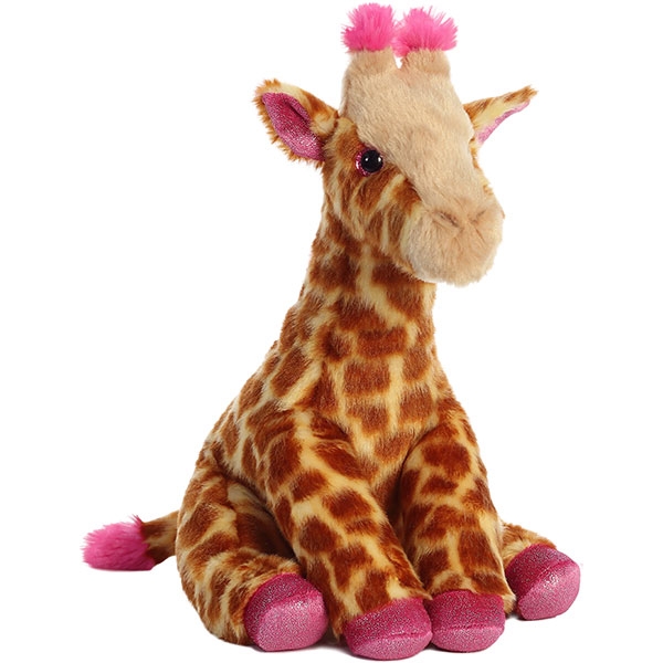 GIRAFFE WITH  PINK ACCENT PLUSH