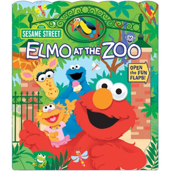 ELMO AT THE  ZOO BOARD BOOK
