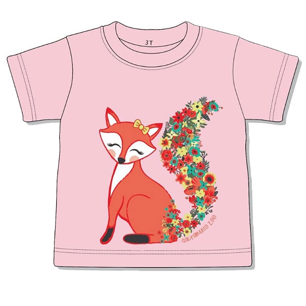 TODDLER TEE FOX FLORAL