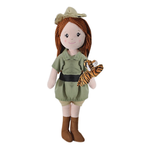 ZOOKEEPER DOLL WITH GIRAFFE TIGER